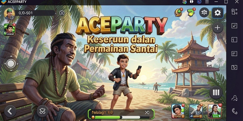 Tampilan gameplay seru dan interaktif di ACEPARTY.