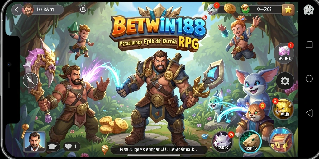 Tampilan aksi seru dari gameplay RPG BETWIN188 yang menampilkan pertarungan epik.