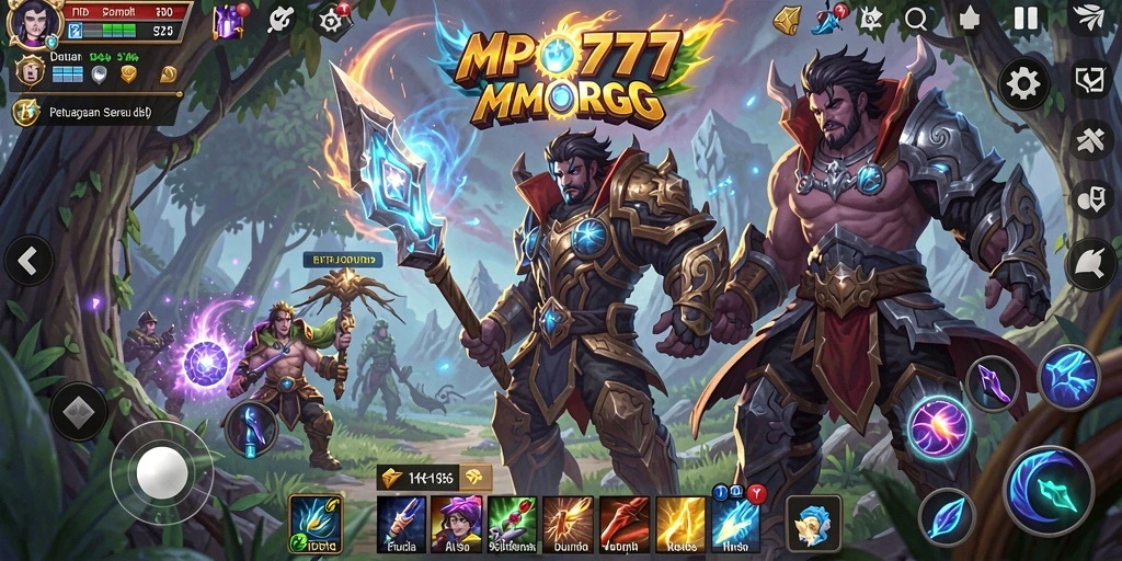 Tampilan gameplay MPO777 yang memukau dalam petualangan MMORPG.