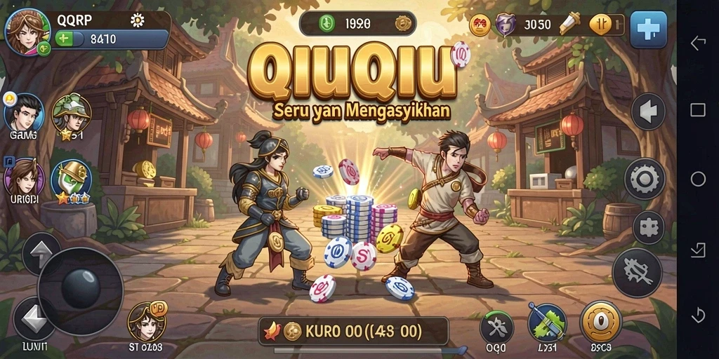 Screenshot gameplay QQRP yang menampilkan suasana kompetitif.