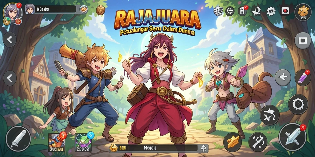 Gameplay seru RAJAJUARA dengan berbagai karakter anime