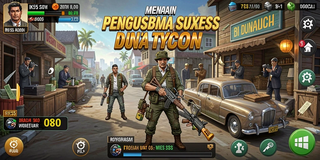 Screenshot dari RK55 menampilkan gameplay Tycoon yang dinamis.
