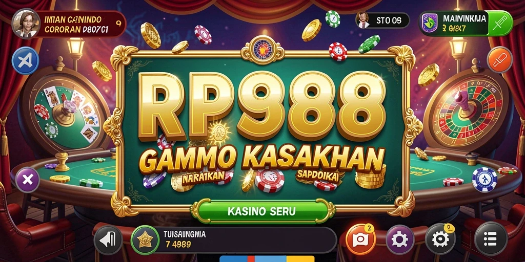 Screenshot utama RP888 menampilkan gameplay Kasino yang menarik dan mendebarkan.
