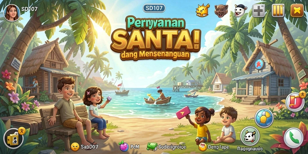Tampilan gameplay <strong>SD107</strong> yang cerah dan penuh warna.